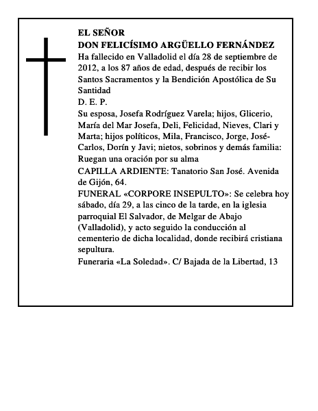 Don Felicísimo Argüello Fernández