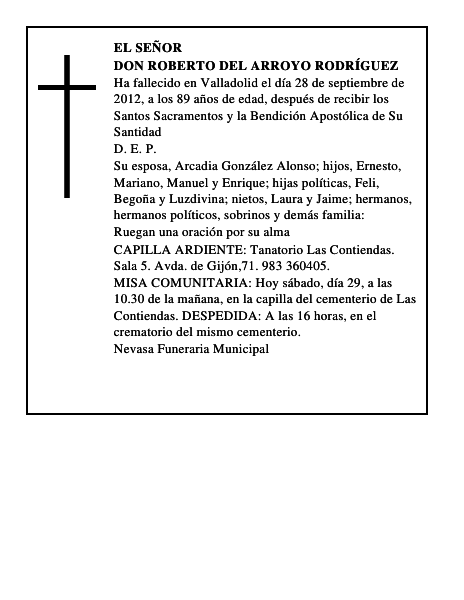 Don Roberto del Arroyo Rodríguez