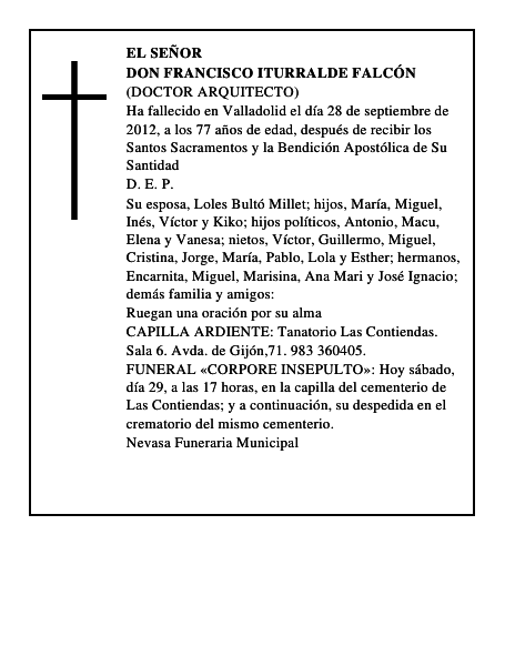 Don Francisco Iturralde Falcón