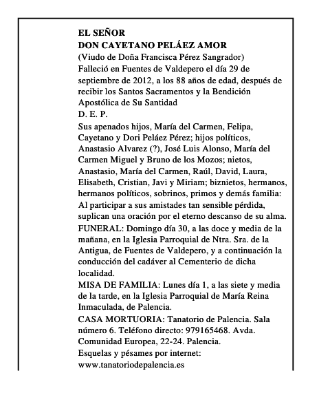 Don Cayetano Peláez Amor
