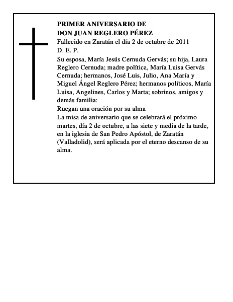 Don Juan Reglero Pérez