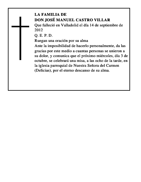 Don José Manuel Castro Villar