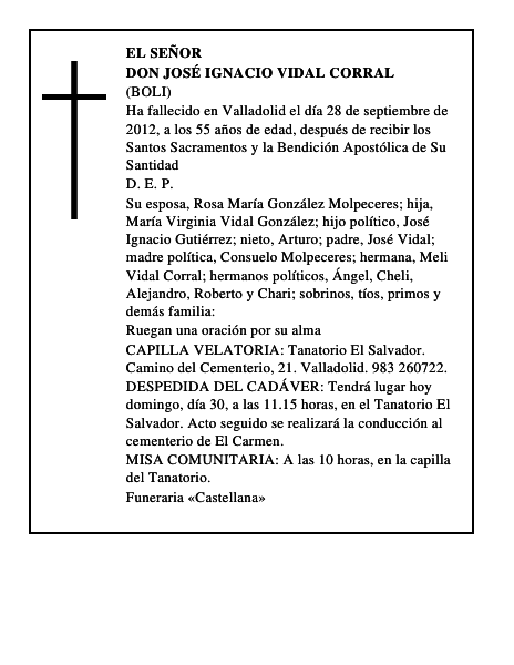 Don José Ignacio Vidal Corral