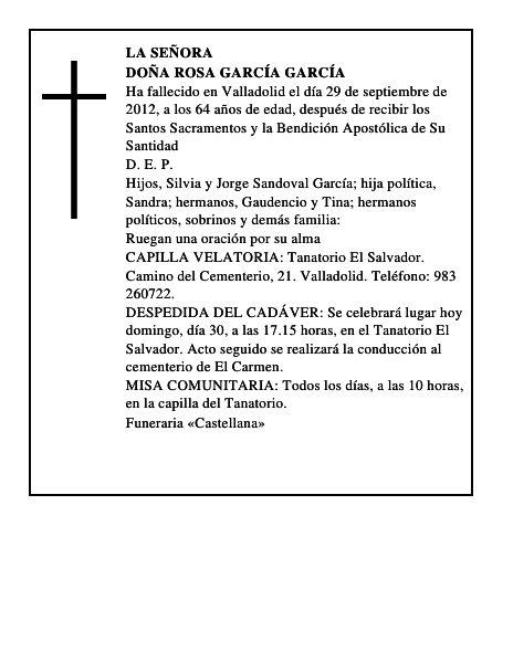 Doña Rosa García García