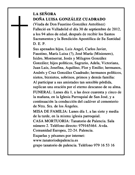 Doña Luisa González Cuadrado