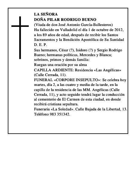 Doña Pilar Rodrigo Bueno