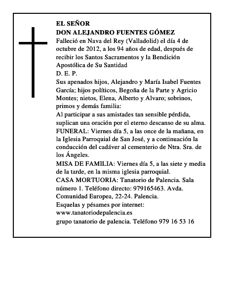 Don Alejandro Fuentes Gómez