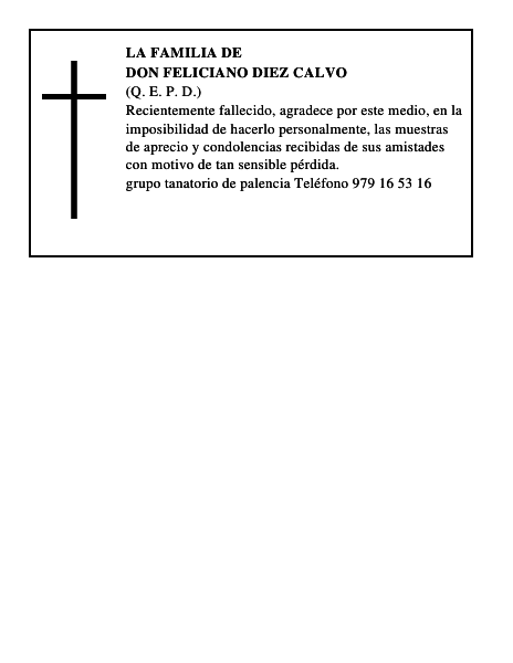 Don Feliciano Diez Calvo