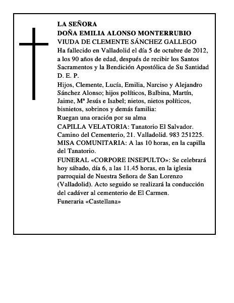 Doña Emilia Alonso Monterrubio