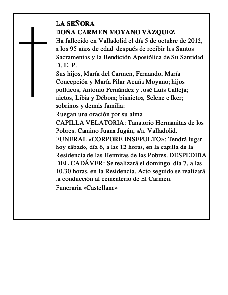 Doña Carmen Moyano Vázquez