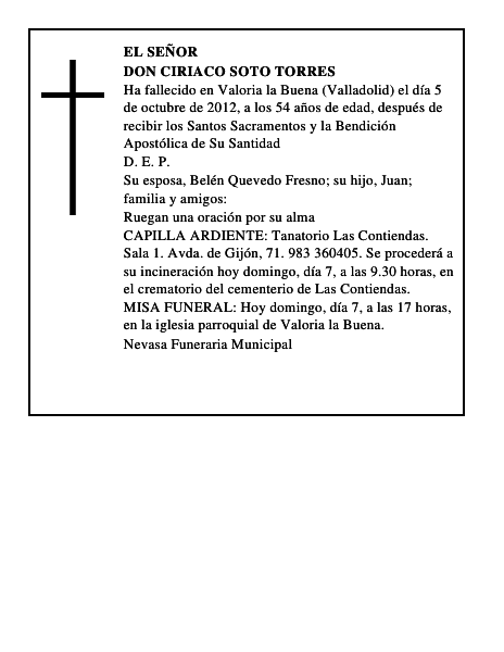 Don Ciriaco Soto Torres
