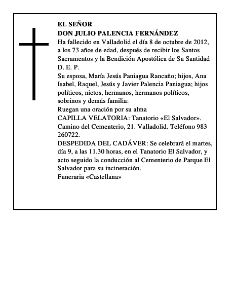 Don Julio Palencia Fernández