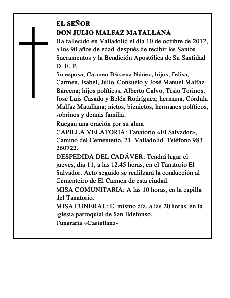 Don Julio Malfaz Matallana