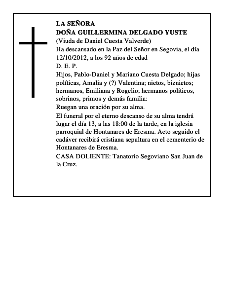 Doña Guillermina Delgado Yuste