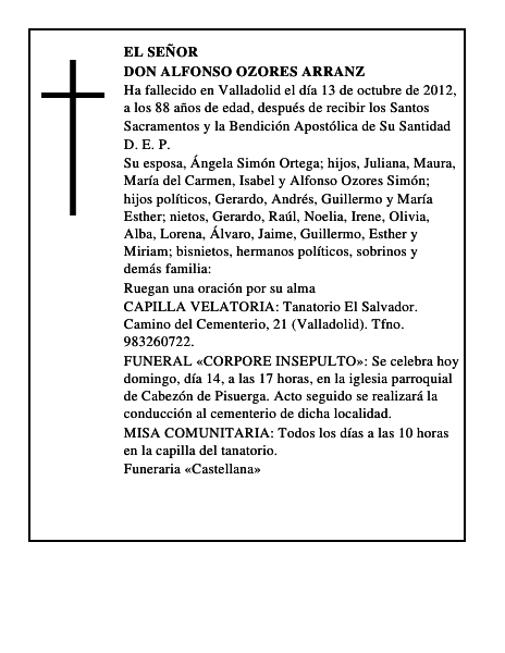 Don Alfonso Ozores Arranz