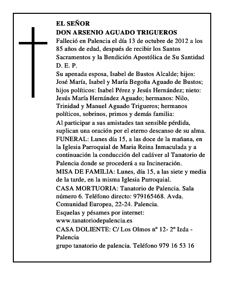 Don Arsenio Aguado Trigueros