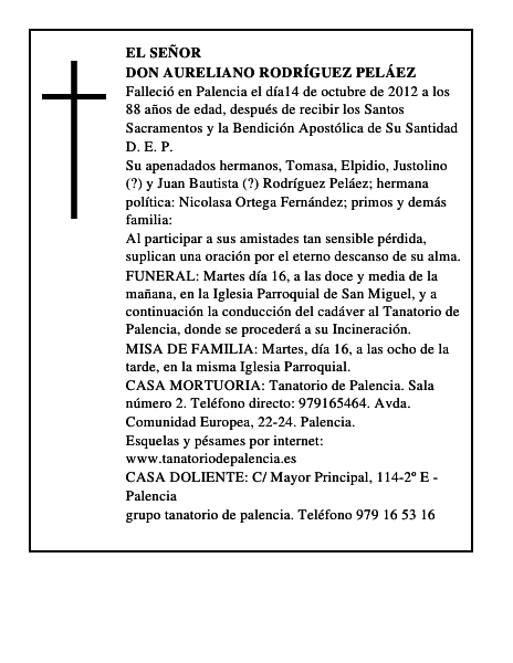 Don Aureliano Rodríguez Peláez