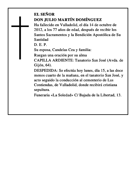 Don Julio Martín Domínguez