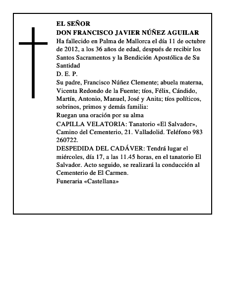 Don Francisco Javier Núñez Aguilar