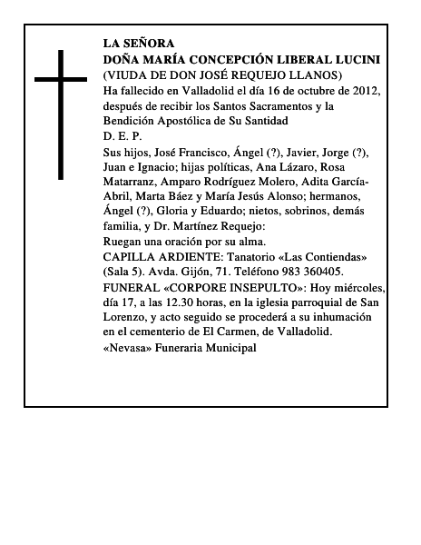 Doña María Concepción Liberal Lucini