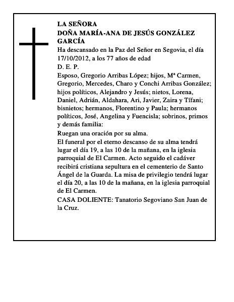 Doña María-Ana de Jesús González García