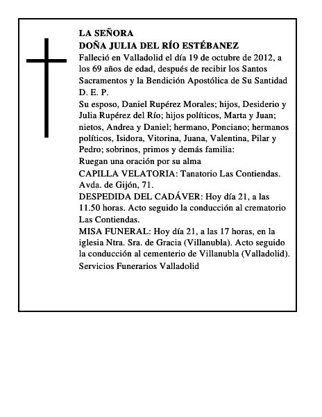 Doña Julia del Río Estébanez