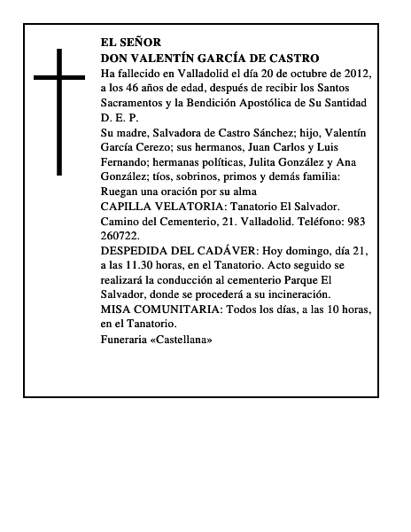 Don Valentín García de Castro