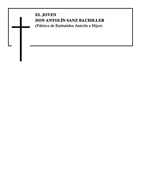 Don Antolín Sanz Bachiller