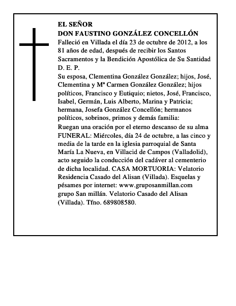 Don Faustino González Concellón