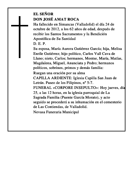 Don José Amat Roca
