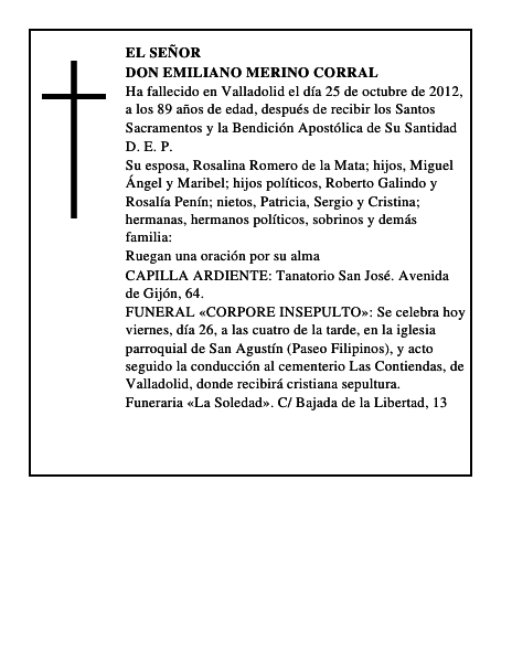 Don Emiliano Merino Corral