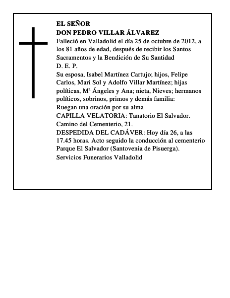 Don Pedro Villar Álvarez