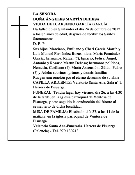 Doña Ángeles Martín Dehesa