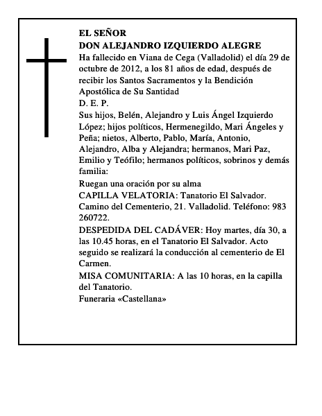 Don Alejandro Izquierdo Alegre