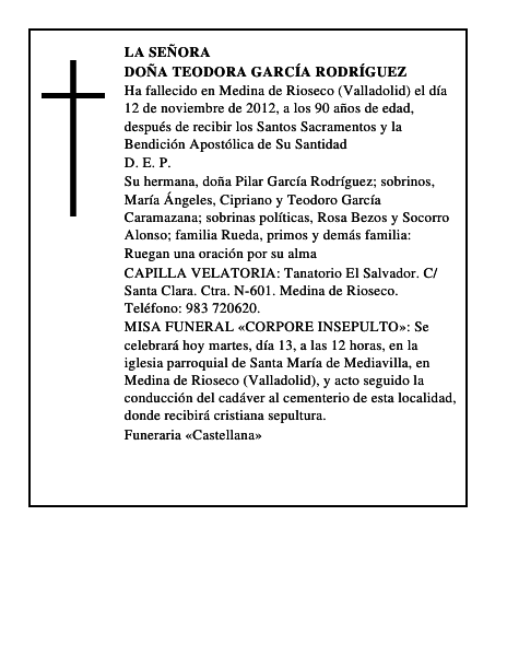 Doña Teodora García Rodríguez