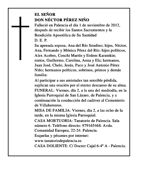 Don Néctor Pérez Niño