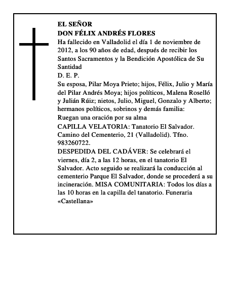 Don Félix Andrés Flores