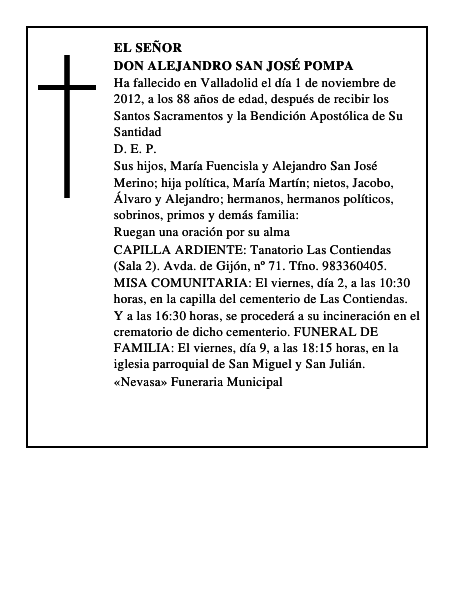 Don Alejandro San José Pompa