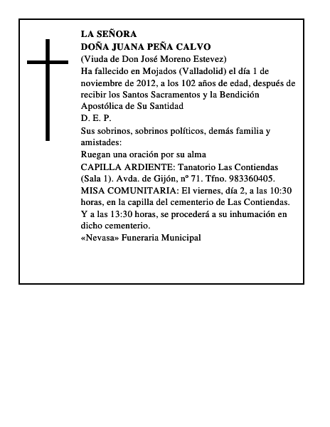 Doña Juana Peña Calvo