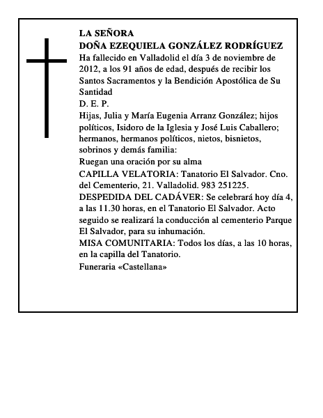 Doña Ezequiela González Rodríguez