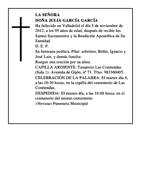 Doña Julia García García