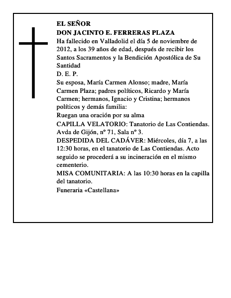 Don Jacinto E. Ferreras Plaza