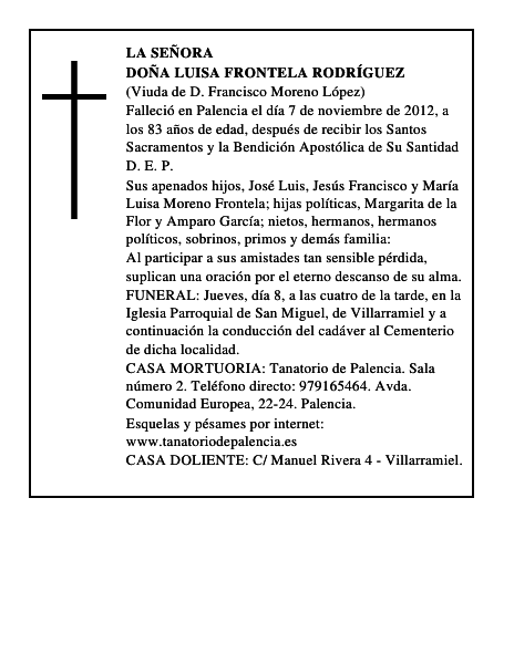 Doña Luisa Frontela Rodríguez