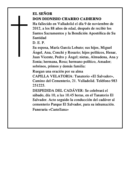 Don Dionisio Charro Cadierno