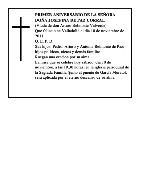 Doña Josefina de Paz Corral