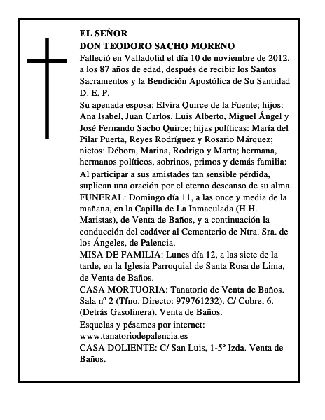 Don Teodoro Sacho Moreno