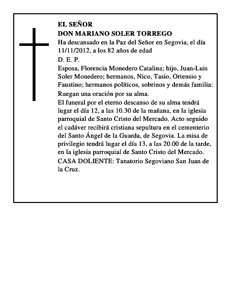 Don Mariano Soler Torrego