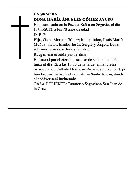 Doña María Ángeles Gómez Ayuso