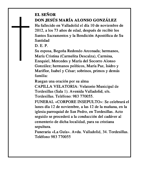 Don Jesús María Alonso González