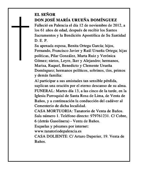 Don José María Urueña Domínguez
